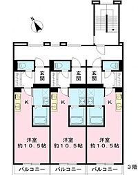 Well-being宝殿 1Kの間取図画像