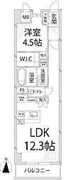 キャッスルコート土山 1LDKの間取図画像