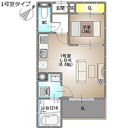 仮称)REGALEST 別府町元町 1階/101