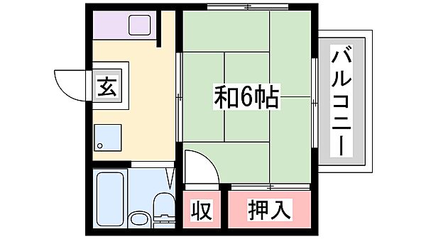 兵庫県姫路市京口町(賃貸アパート1K・1階・20.30㎡)の写真 その2