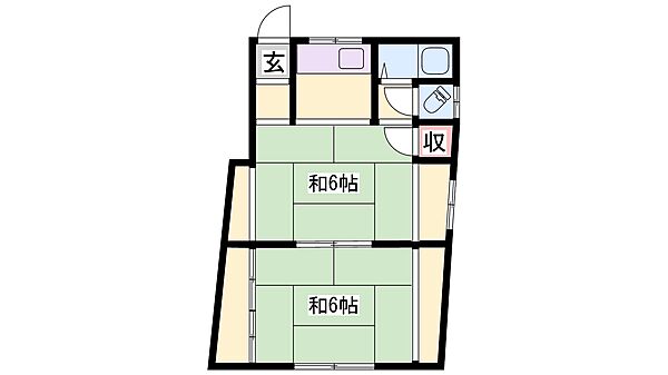 兵庫県姫路市保城(賃貸アパート2K・1階・40.00㎡)の写真 その2