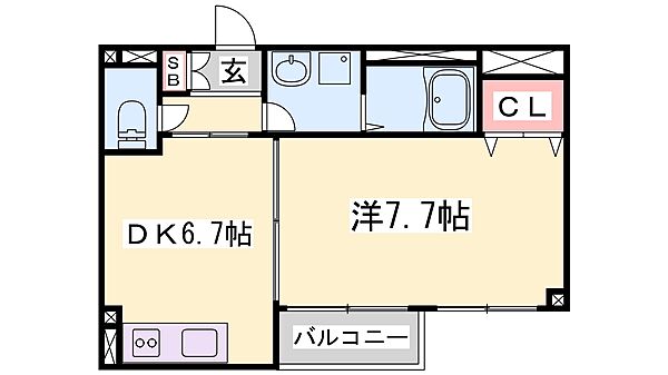 兵庫県神崎郡福崎町西治(賃貸マンション1DK・2階・36.95㎡)の写真 その2