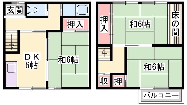 兵庫県姫路市土山４丁目(賃貸一戸建3DK・1階・59.62㎡)の写真 その2