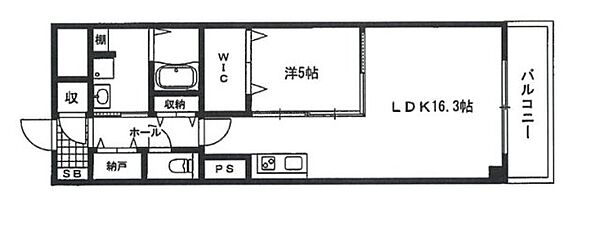 兵庫県姫路市駅前町(賃貸マンション1LDK・5階・57.10㎡)の写真 その2