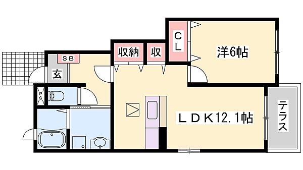 兵庫県西脇市小坂町(賃貸アパート1LDK・1階・45.72㎡)の写真 その2