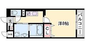 兵庫県姫路市飾磨区城南町１丁目（賃貸マンション1K・2階・27.52㎡） その2