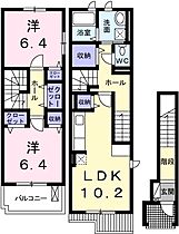 兵庫県姫路市花田町上原田（賃貸アパート2LDK・2階・69.79㎡） その2