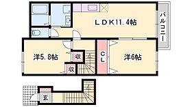 兵庫県神崎郡市川町西川辺（賃貸アパート2LDK・2階・55.81㎡） その2