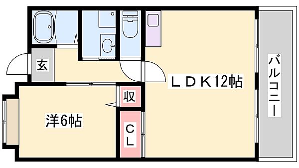 兵庫県小野市黒川町(賃貸マンション1LDK・4階・53.30㎡)の写真 その2