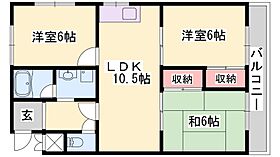 兵庫県姫路市白浜町宇佐崎北２丁目（賃貸マンション3LDK・1階・59.00㎡） その2