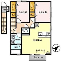 兵庫県姫路市花田町上原田（賃貸アパート2LDK・2階・64.90㎡） その2