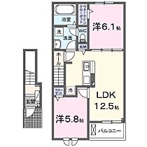 兵庫県加古川市加古川町友沢（賃貸アパート2LDK・2階・56.48㎡） その2