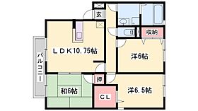 兵庫県姫路市亀山２丁目（賃貸アパート3LDK・2階・70.43㎡） その2