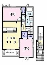 兵庫県加古川市野口町北野（賃貸アパート2LDK・2階・56.26㎡） その2