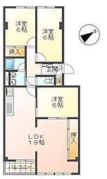 藤和しらさぎハイタウンB棟 3LDKの間取図画像