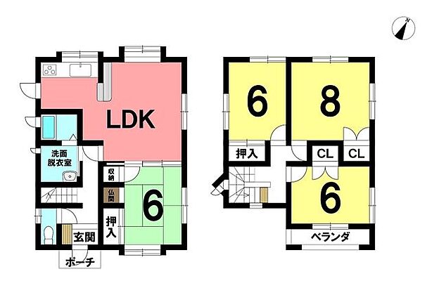 間取り 中古戸建　糠塚