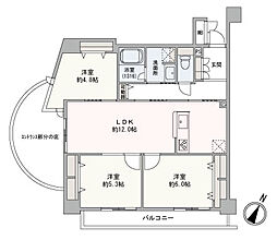 エスポワールアンヴィット春日原 3LDKの間取図画像
