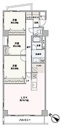 東急ドエルアルス桜坂 3LDKの間取図画像