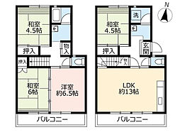 UR都市機構保見団地123棟 4LDKの間取図画像