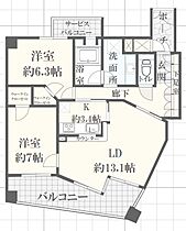 テラス神戸・中山手  ｜ 兵庫県神戸市中央区中山手通６丁目（賃貸マンション2LDK・1階・70.40㎡） その1