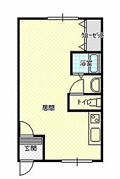 オリス大樹 1DKの間取図画像