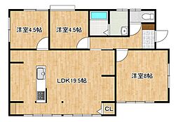 宇城市不知火町御領　戸建て 3LDKの間取り