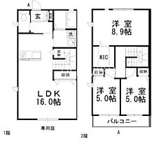 岡山県倉敷市西中新田（賃貸テラスハウス3LDK・1階・80.91㎡） その2