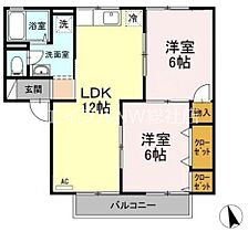 岡山県倉敷市茶屋町（賃貸アパート2LDK・2階・53.70㎡） その2