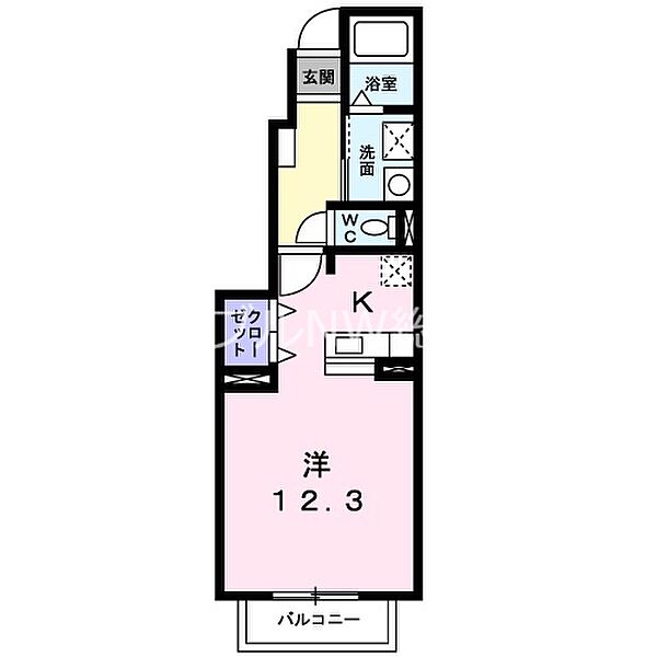 岡山県総社市井手(賃貸アパート1K・1階・32.90㎡)の写真 その2