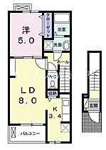 岡山県倉敷市東富井（賃貸アパート1LDK・2階・42.47㎡） その2