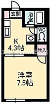 岡山県岡山市北区平野（賃貸アパート1K・1階・24.50㎡） その2