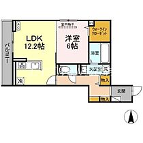 岡山県倉敷市東富井（賃貸アパート1LDK・3階・50.13㎡） その2