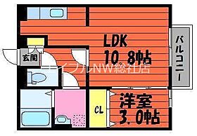 岡山県倉敷市連島中央1丁目（賃貸アパート1LDK・1階・35.02㎡） その2