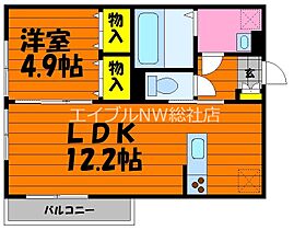 岡山県倉敷市宮前（賃貸アパート1LDK・1階・40.30㎡） その2