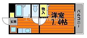 岡山県倉敷市宮前（賃貸マンション1K・1階・22.50㎡） その2