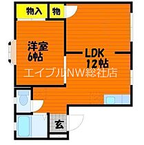 岡山県岡山市北区一宮（賃貸アパート1LDK・2階・39.74㎡） その2