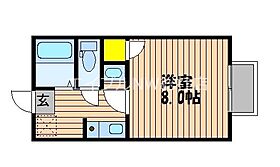 岡山県倉敷市上東（賃貸アパート1K・2階・24.75㎡） その2