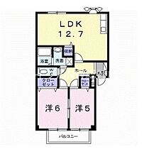 岡山県倉敷市東富井（賃貸アパート2LDK・1階・55.00㎡） その2