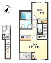 岡山県倉敷市児島小川7丁目（賃貸アパート1LDK・2階・44.96㎡） その2