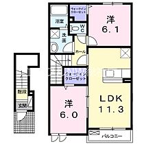 岡山県倉敷市上富井（賃貸アパート2LDK・2階・57.58㎡） その2