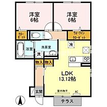 岡山県倉敷市玉島爪崎（賃貸アパート2LDK・1階・60.70㎡） その2