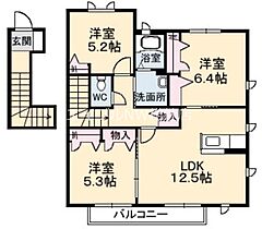 岡山県倉敷市沖新町（賃貸アパート3LDK・2階・73.96㎡） その2