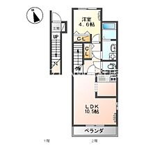 岡山県倉敷市玉島阿賀崎5丁目（賃貸アパート1LDK・2階・42.89㎡） その2