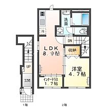 岡山県倉敷市南畝5丁目（賃貸アパート1LDK・2階・42.34㎡） その2