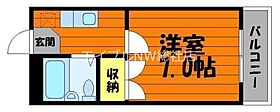 岡山県倉敷市中庄（賃貸マンション1K・3階・18.72㎡） その2