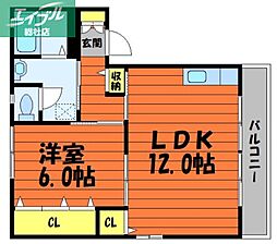 センチュリー21A 1LDKの間取図画像