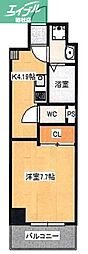 BellacasaNorth 1Kの間取図画像