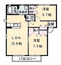 岡山県浅口市金光町占見新田（賃貸アパート2LDK・2階・62.13㎡） その2