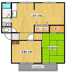 間取図画像 2LDK