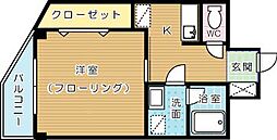 矢島ビル 1Kの間取図画像